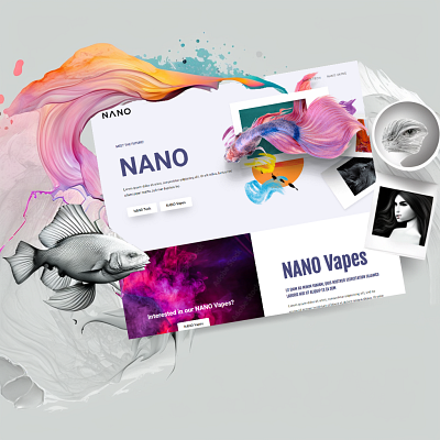 Nano London design mockup ui ux web design website