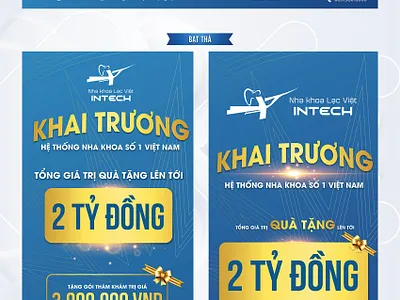 Lac Viet dentist brand POSM branding design graphic design illustration logo