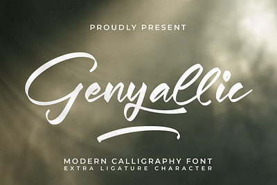 Genyallic - Modern Calligraphy Font uppercase