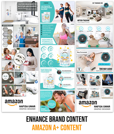 Amazon A+ || Enhance Brand Content amaz amazon amazon a content design amazon listing infographics amazon product branding ebc design enhance brand content image editing infographic design