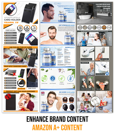 Amazon Enhance Brand ||A+ Content ||EBC a amazon content a design amazon amazon info amazon listing infographics amazon product branding content design ebc design enhance brand content image editing