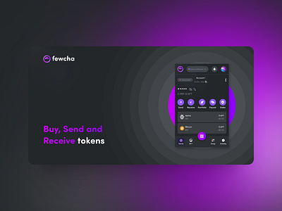 Fewcha Wallet - Redesign blockchain design extension interactiondesign irethinkworld research ui uiux ux wallet working