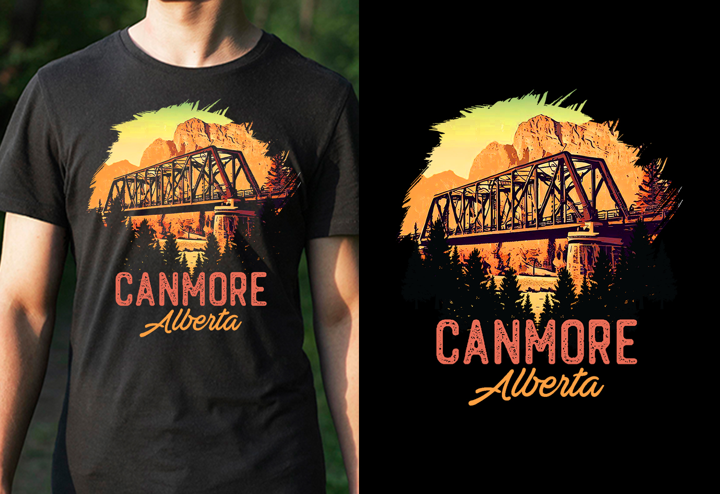 Custom T shirt Design For Resort Town In The Canadian Rockies by