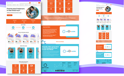 Website Design SurfNWork adobe xd design figma graphic interface ui uiux ux web web design website