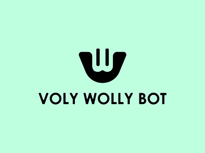 VOLY WOLLY BOT artwork graphic design modern logo vector
