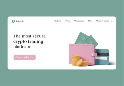 Safecoin website 3d branding graphic design ui