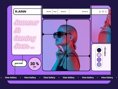 Creative UI design for shopping website branding creative design ecommerce fashion figma girl graphic design illustration logo purple shop trends ui uiux ux webdesign