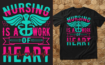 Nurse T-shirt Design apearel branding design dr graphic design healing healthcare heartbeat hospital logo medicine nurse nurse day nurse t shirt design nursing pills t shirt design typography