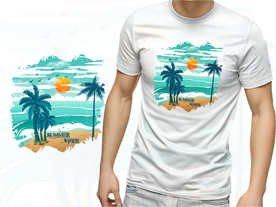 Summer Vibes beach t shirt design shirt