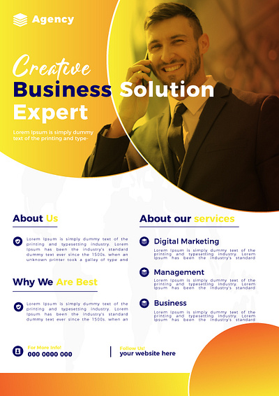 Business Solution Flyer branding graphic design illustration motion graphics