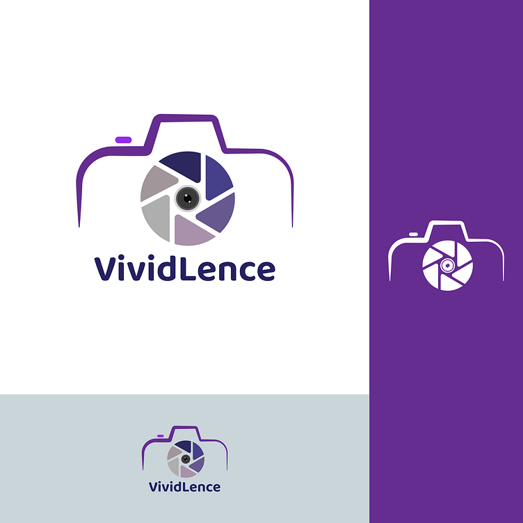 logo | logo design | Vivid lence | camera by Obeyed Aqib on Dribbble