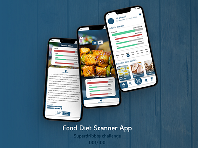 Food Diet Scanner App app design prototype ui