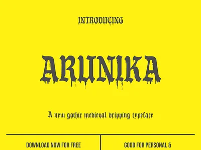 ARUNIKA FONT font graphic design typhography