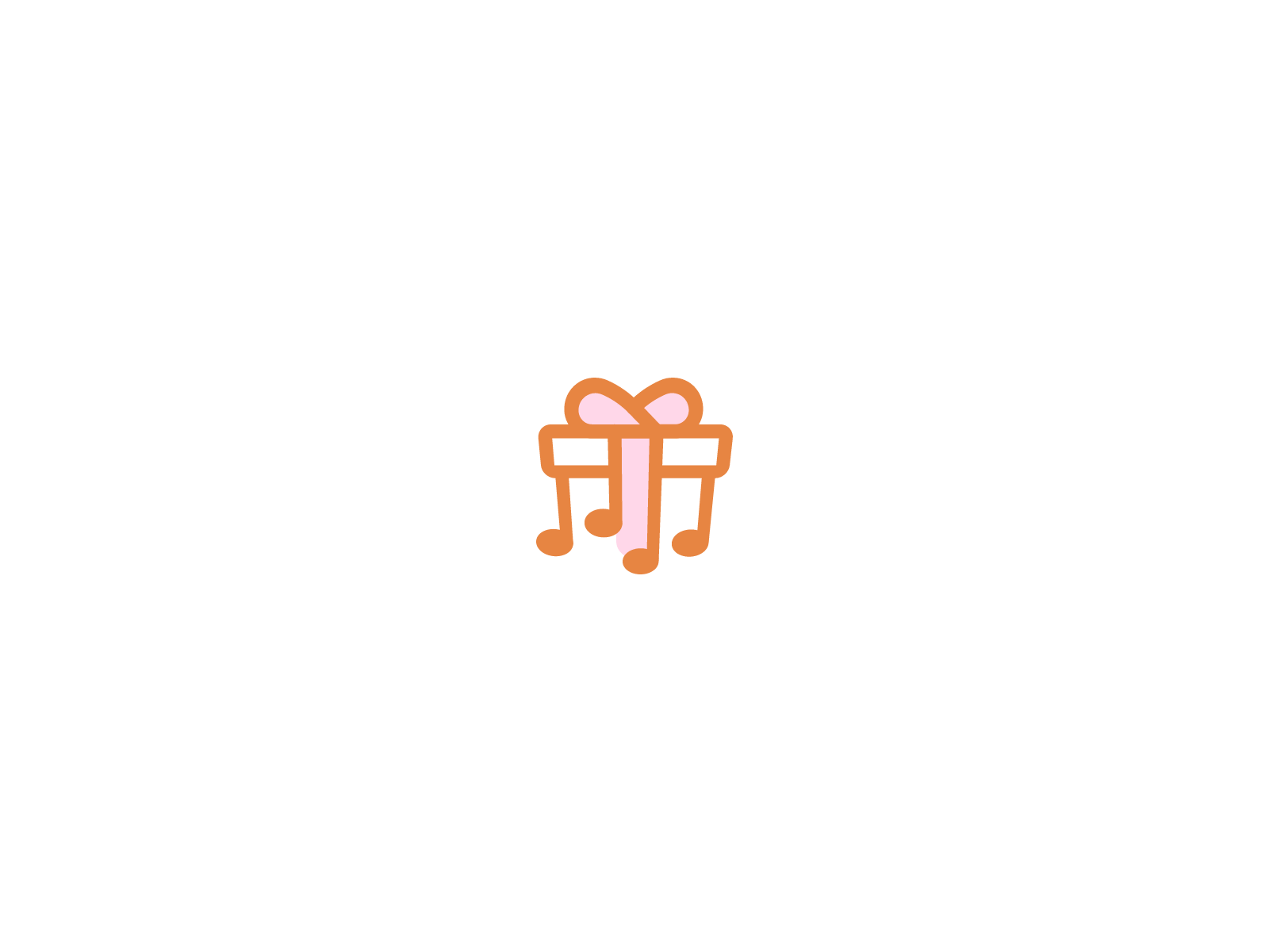 Lyrigift Logo abstract animation birthday box branding gift line logo mark music notes present simple symbol
