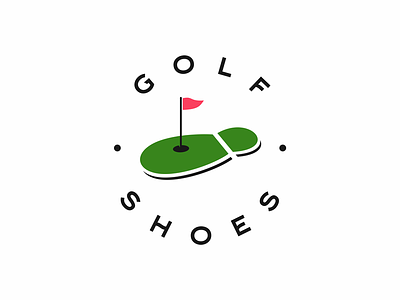Golf Shoes concept golf logo shoes