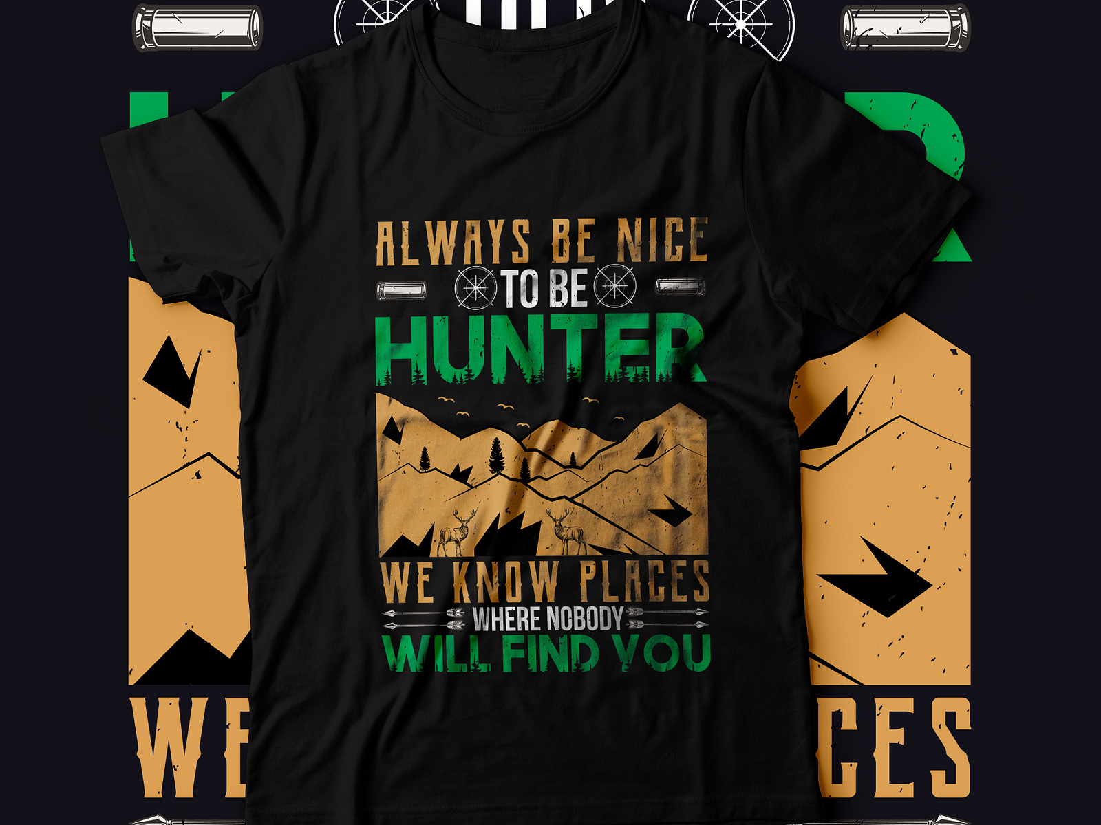 create Hunting, deer,hunter tshirt design,custom t shirt design by Md