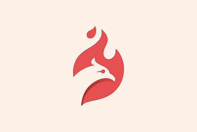 Born of Fire bird branding character fantasy fire graphic design legend logo mascot minimal myth phoenix vector