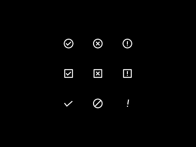 Micro-interactions - Status Check animation block check clean error icons lottie micro interactions minimal motion segments simple status warning webflow