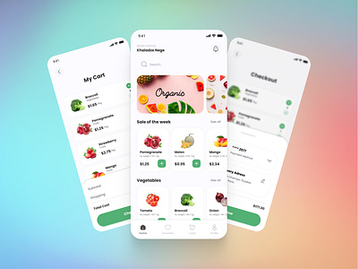 Fruit Shop - Mobile App app design clean app design fresh fruit fruit juice illustration minimal mobile app mobile app design store ui ui uidesign