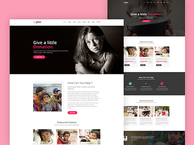 Nonprofit Website Template using Bootstrap - Jibon bootstrap clean html5 modern responsive volunteer