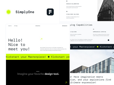 SimplyOne - Free Corporate Landing Page in Figma corporate website design free design free figma design landing page simplicity ui website design