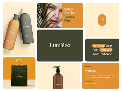 Organic Cosmetic Brand Identity Design beauty brand identity branding cosmetic graphic design organic typography