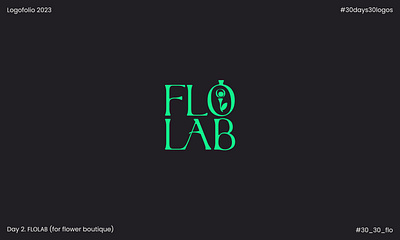 Flolab | Flower Boutique boutique branding design flower graphic design illustration logo typography vector