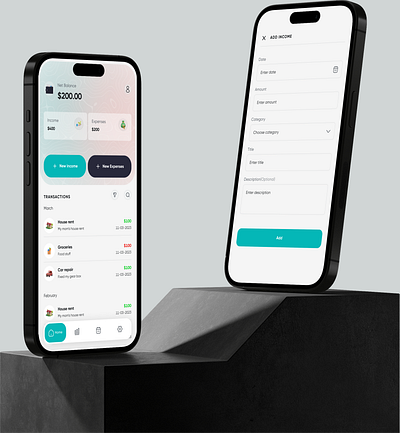 Budgeting Mobile Application budget budgeting design expenses fintech income ui