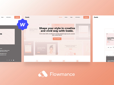Conic – Startup Webflow Template agency template design webflow template webflowtemplate websitedesign