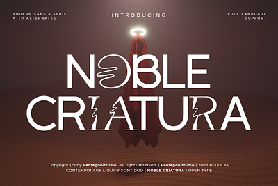 Noble Criatura | Display Sans/Serif branding canva classic classy clean design display fashion illustration magazine modern retro trendy vintage