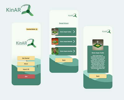 KinAR: Augmented Reality App for Windmill Visualization ar game graphic design ui windmill