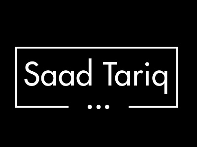 Wordmark - Saad Tariq blog blogger branding design graphic design illustration logo photographer typography vector wordmark