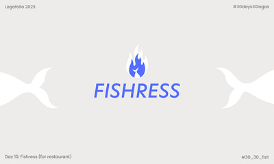 Fishress | Restaurant branding design fish graphic design illustration logo restaurant typography vector