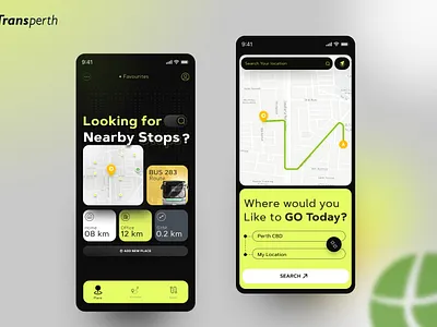 This is the modern redesign of the Transperth App. app app design branding design graphic design illustration logo motion graphics ui uiux ux web