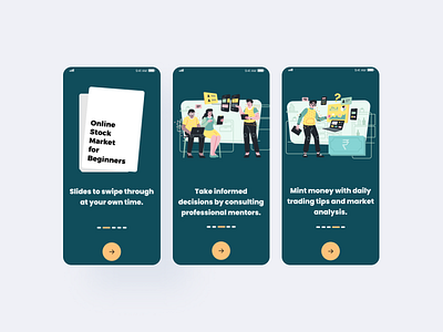 Mobile Onboarding design finance illustration minimal mobile stock ui ux