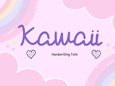 Kawaii Font | Handwriting Script Font app branding design font fonts graphic design handwriting handwritten icon illustration logo typeface typography ui ux vector