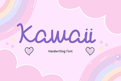 Kawaii Font | Handwriting Script Font app branding design font fonts graphic design handwriting handwritten icon illustration logo typeface typography ui ux vector