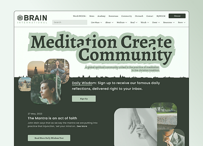 WCCM Medication brain ui meditate meditation web meditation website ui trendy ui wccm