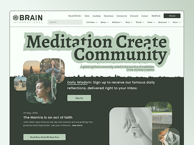 WCCM Medication brain ui meditate meditation web meditation website ui trendy ui wccm