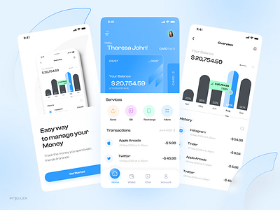 Finance Management Mobile App 3d animation app branding crypto design finance financeapp financemanagement graphic design icon illustration logo moneyapp motion graphics neobank neobanking ui uidesign uiux