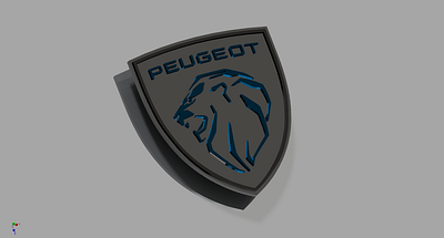 Peugeot 3D Logo 3d 3d design 3d logo branding illustration logo render rendering