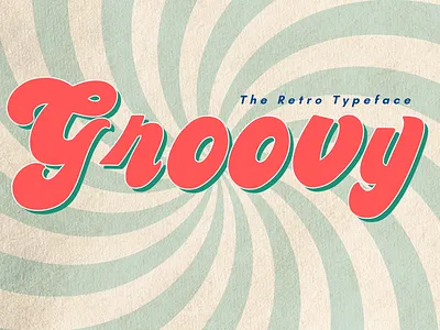 Groovy | The Retro Typeface branding design font fonts handwriting handwritten illustration logo typeface ui