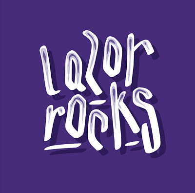 Lazor Rocks branding calligraphy design doodle font graphic design illustration lazor lettering logo procreate rocking rocks sketch sound typography