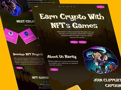NFT GAMES Landing Page Redesign bitcoin bitcoin landing page blockchain blockchain landing page crypto crypto landing page defi defi landing page ethereum ethereum landing page homepage metaverse metaverse landing page nft nft landing page nft marketplace ui design web design web3 website