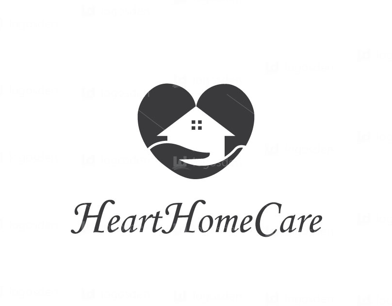 heart home care logo design by Abid Ali on Dribbble