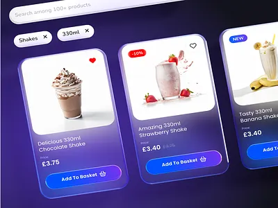 E-Commerce Search Page Concept 3D 3d catalog e commerce ecommerce search shopify spline ui