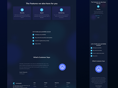 Crypto Page app crypto design illustration typography ui ui design ux web3 webdesign wesbite