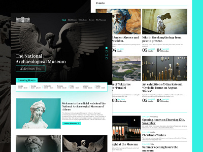 The National Archaeological Museum of Greece Website Retouch design figma greece museum retouch ui webdesign website