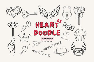 Heart Doodle Font