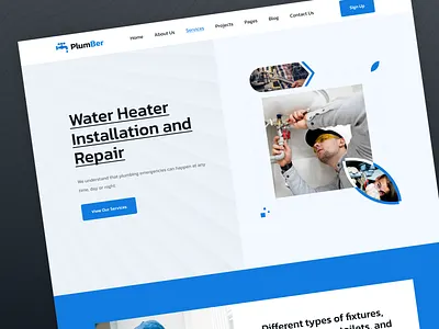 Plumber website design branding charity corporate creative graphic design minimal mobile app motion graphics ui uiux design unique webdesign webflow website design